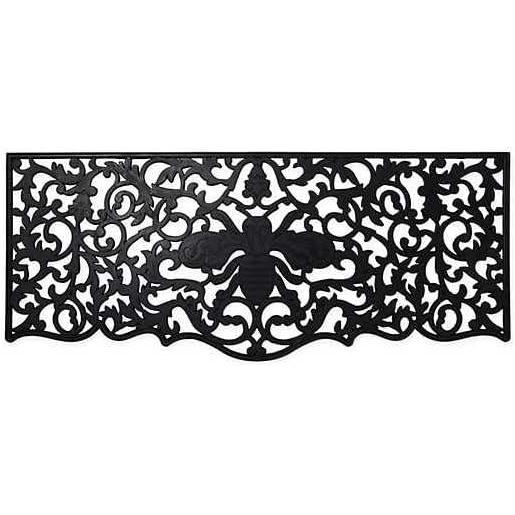 image:imageMACKENZIECHILDS Rubber DoubleDoor Mat Outdoor FrontDoor Mat Queen Bee