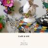 MACKENZIE-CHILDS Set of 2 Butterfly Decorations, Hanging Butterfly Wall Decor, Brown-and-White Mocha(Courtly Check)