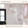 MACKENZIE-CHILDS Set of 2 Butterfly Decorations, Hanging Butterfly Wall Decor, Brown-and-White Mocha(Rosy Check)