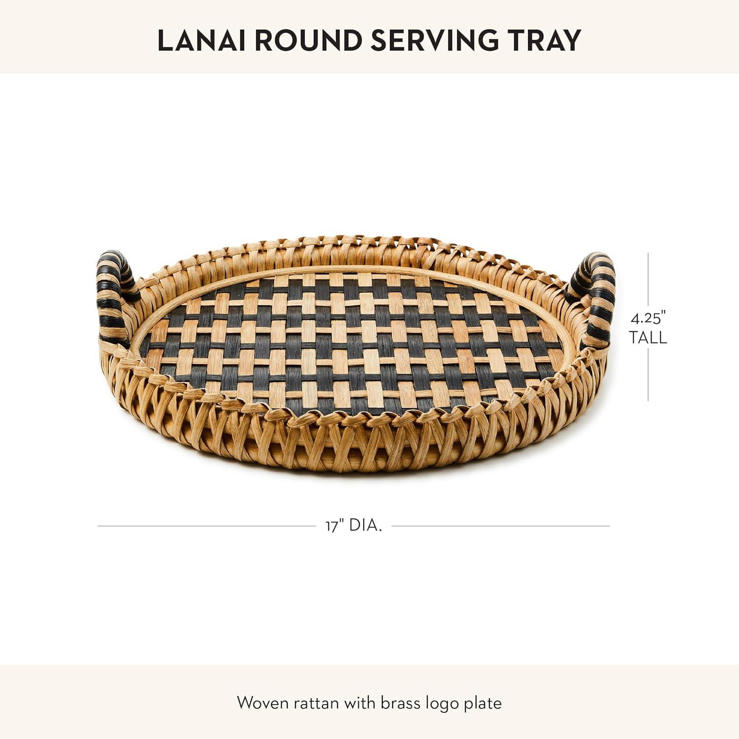 image:imageMACKENZIECHILDS Lanai Round Serving Tray Decorative Tray for Food and Home Decor