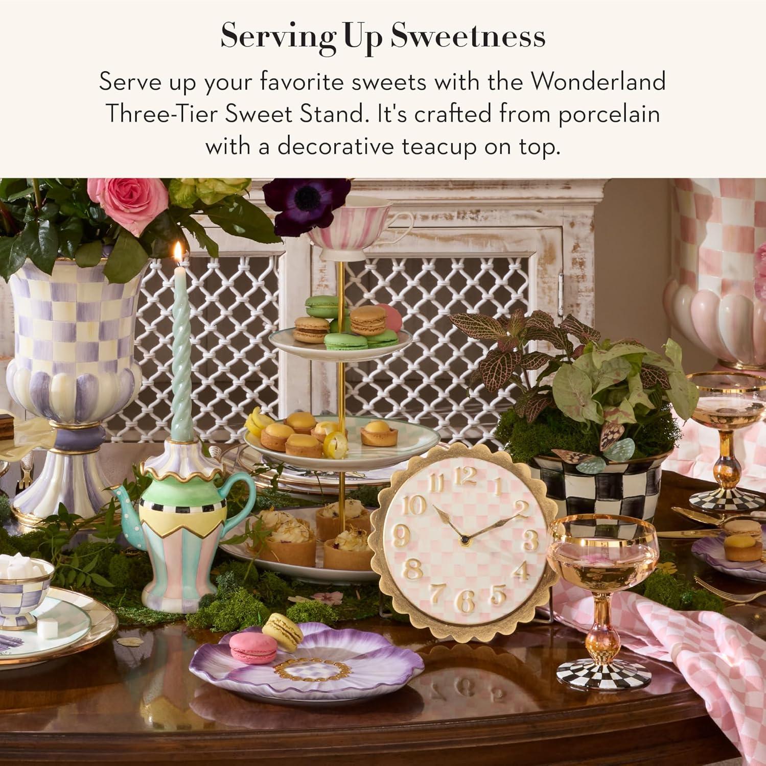 image:imageMACKENZIECHILDS Porcelain Tiered Sweet Stand ThreeTier Serving Tray for Dessert Wonderland