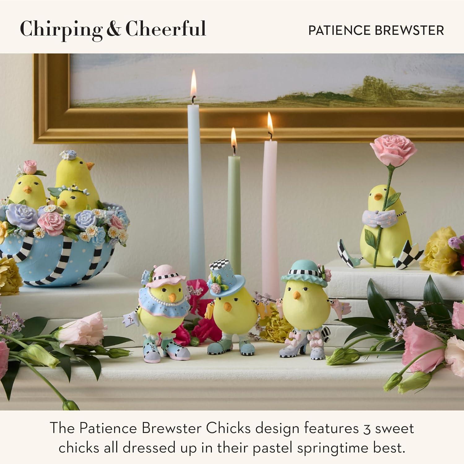 image:imageMACKENZIECHILDS Set of 3 Patience Brewster Resin Figurines Handmade Spring and Easter Decor Chicks