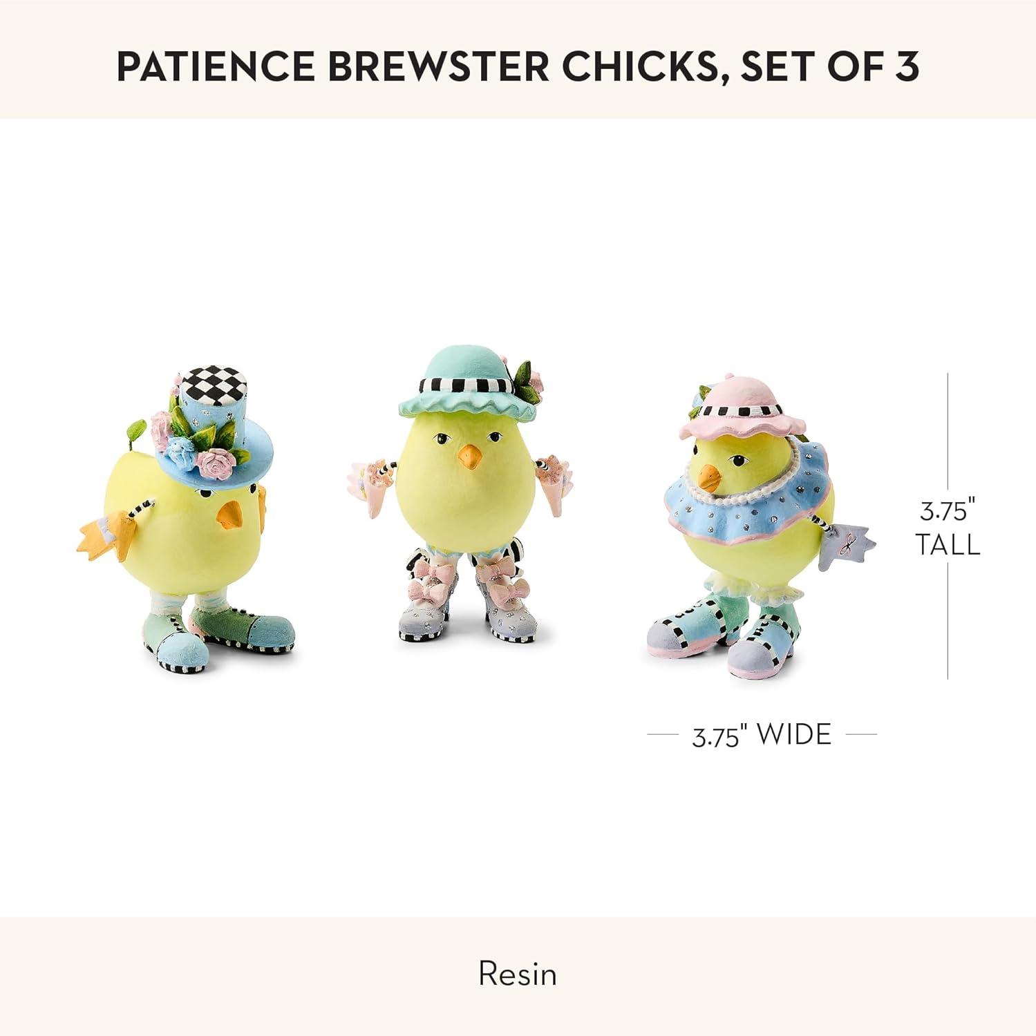 image:imageMACKENZIECHILDS Set of 3 Patience Brewster Resin Figurines Handmade Spring and Easter Decor Chicks