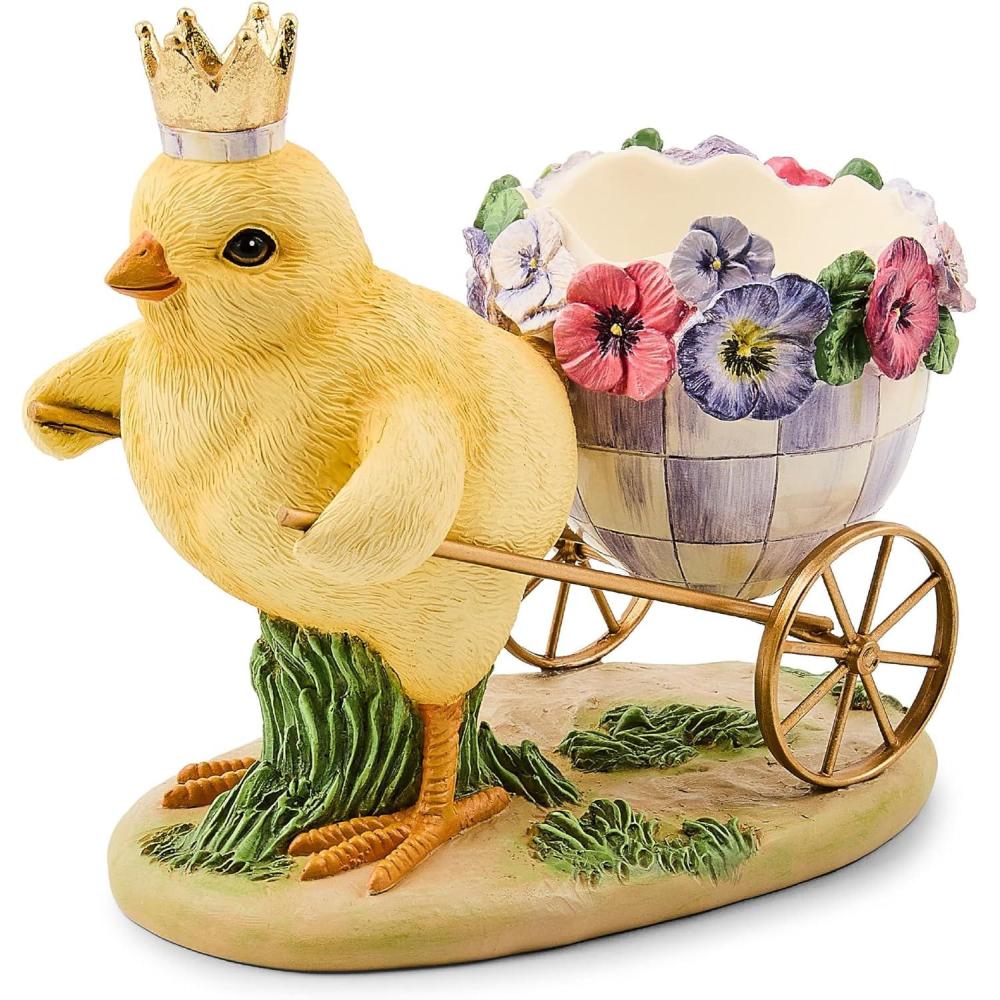 image:imageMACKENZIECHILDS Pansy Party Chick with Cart Figurine