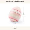 MACKENZIE-CHILDS Egg Figurine, Cute Easter Table Decoration, Spring and Easter Egg Decor, Mini, Pink-and-White Bubblegum Stripe(Bubblegum Stripe)