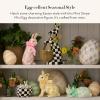 MACKENZIE-CHILDS Egg Figurine, Cute Easter Table Decoration, Spring and Easter Egg Decor, Mini, Pink-and-White Bubblegum Stripe(Mini Stripe)