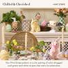 MACKENZIE-CHILDS Egg Figurine, Cute Easter Table Decoration, Spring and Easter Egg Decor, Mini, Pink-and-White Bubblegum Stripe(Mini Stripe)