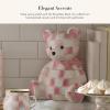 MACKENZIE-CHILDS Rosy Ceramic Bear Bank, Decorative Piggy Bank for Saving Money
