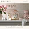 MACKENZIE-CHILDS Rosy Ceramic Bear Bank, Decorative Piggy Bank for Saving Money