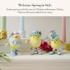 MACKENZIE-CHILDS Set of 3 Patience Brewster Resin Figurines, Handmade Spring and Easter Decor, Chicks