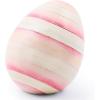MACKENZIE-CHILDS Egg Figurine, Cute Easter Table Decoration, Spring and Easter Egg Decor, Mini, Pink-and-White Bubblegum Stripe(Bubblegum Stripe)