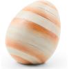MACKENZIE-CHILDS Egg Figurine, Cute Easter Table Decoration, Spring and Easter Egg Decor, Mini, Pink-and-White Bubblegum Stripe(Coral Stripe)