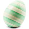 MACKENZIE-CHILDS Egg Figurine, Cute Easter Table Decoration, Spring and Easter Egg Decor, Mini, Pink-and-White Bubblegum Stripe(Mini Stripe)