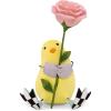 MACKENZIE-CHILDS Patience Brewster Resin Figurine, Handmade Spring and Easter Decor, Chick with Flower