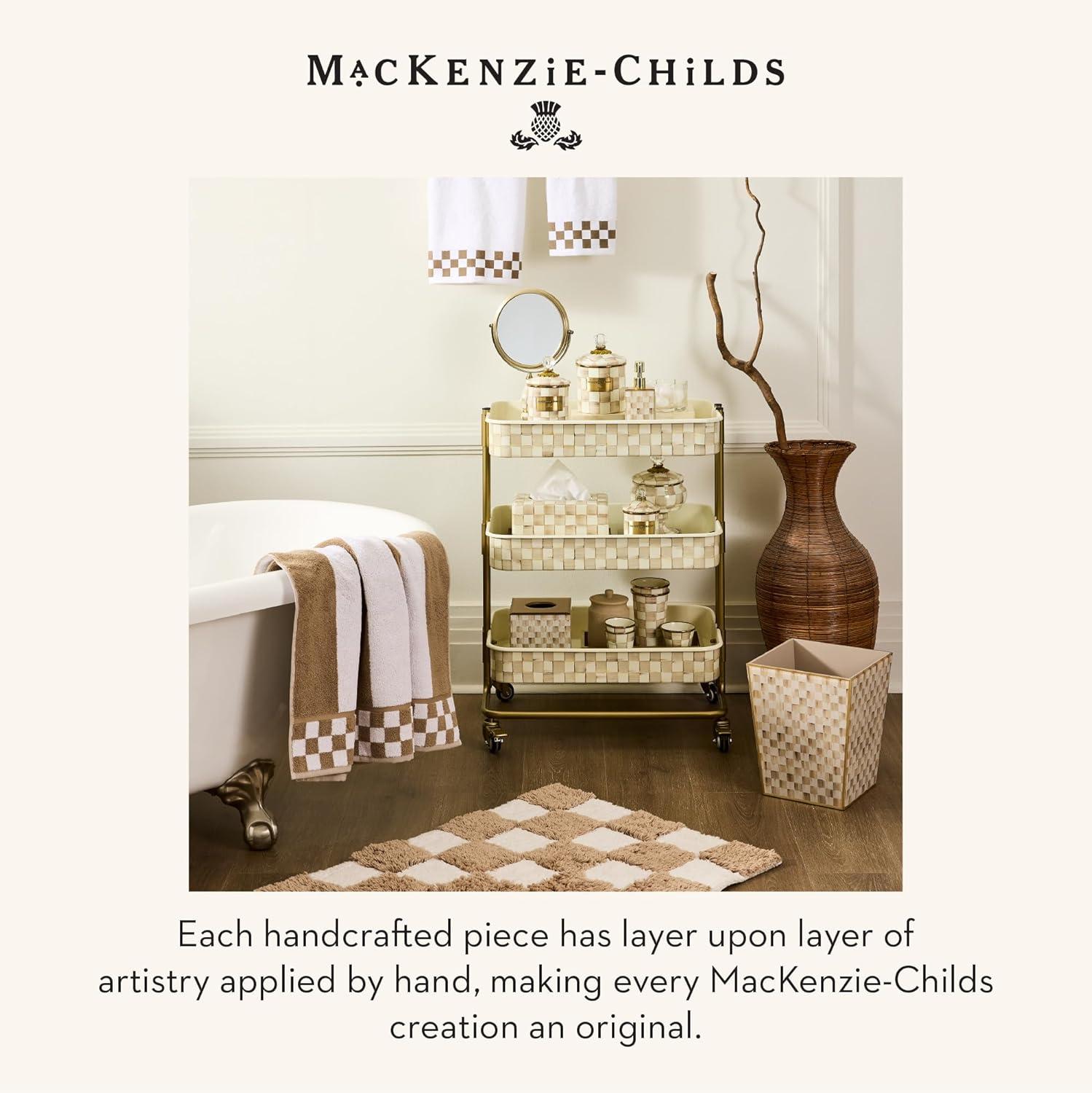 image:imageMACKENZIECHILDS Fabric Shower Curtain Decorative Bathroom Shower Curtain 72x72 BrownandWhite Mocha CheckMocha Check