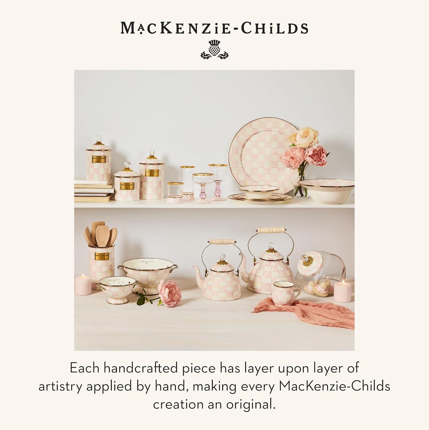 image:imageMACKENZIECHILDS Spoon Kitchen Spoon for Cooking or Serving PinkandWhite Rosy CheckRosy Check
