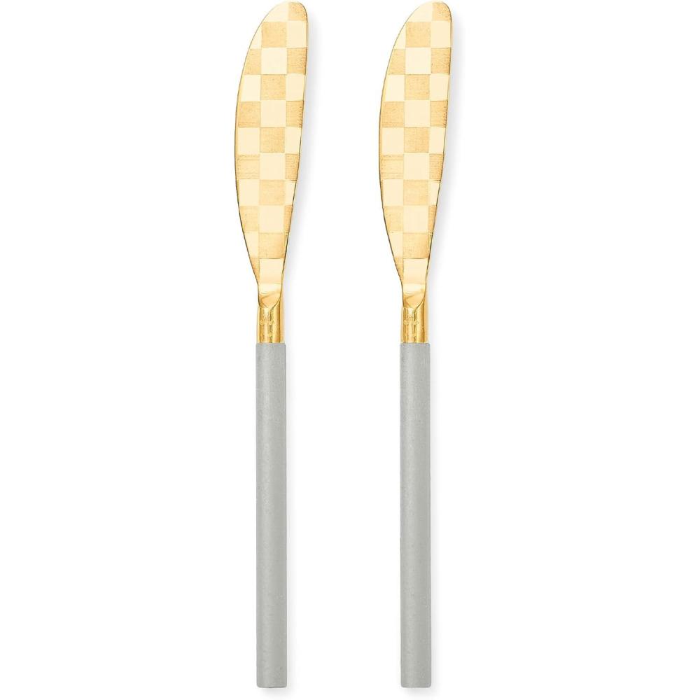 image:imageMACKENZIECHILDS 2Piece Spreader Set StainlessSteel Butter Knife Set BlackSterling
