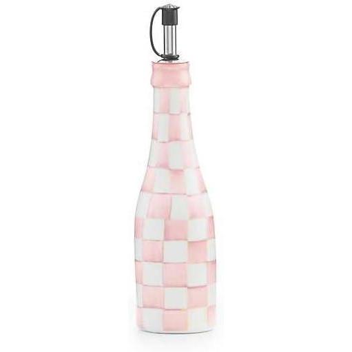 image:imageMACKENZIECHILDS Ceramic Farmhouse Oil Cruet Ceramic OilDispenser Bottle BrownandWhite Mocha CheckRosy Check