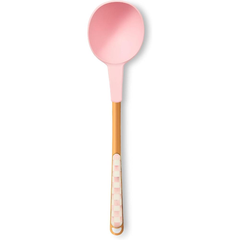 image:imageMACKENZIECHILDS Ladle Kitchen Ladle Spoon for Cooking PinkandWhite Rosy CheckRosy Check