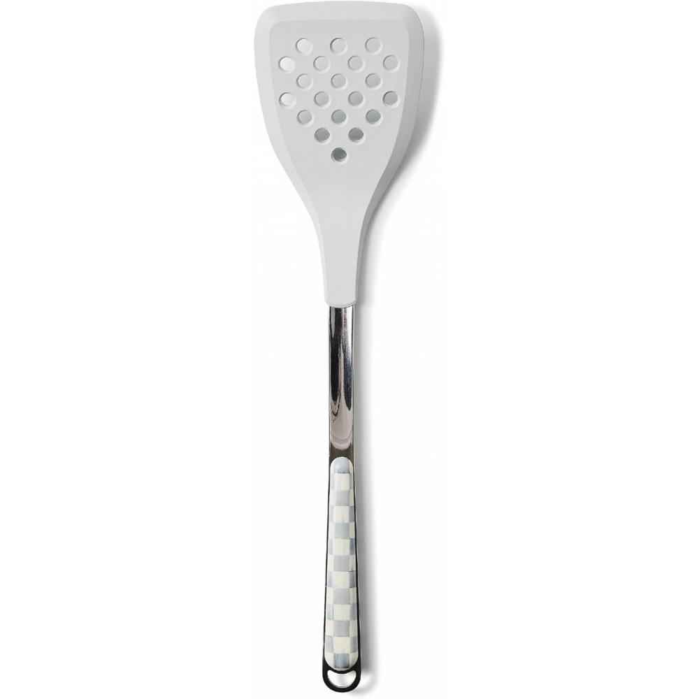 image:imageMACKENZIECHILDS Slotted Spatula Kitchen Spatula for Cooking PinkandWhite Rosy CheckSterling Check