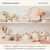 MACKENZIE-CHILDS Ceramic Farmhouse Oil Cruet, Ceramic Oil-Dispenser Bottle, Brown-and-White Mocha Check(Rosy Check)
