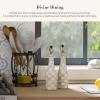 MACKENZIE-CHILDS Ceramic Farmhouse Oil Cruet, Ceramic Oil-Dispenser Bottle, Brown-and-White Mocha Check(Sterling Check)