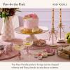 MACKENZIE-CHILDS Decorative Salt and Pepper Shaker Set, Ceramic Salt and Pepper Holders, Pink-and-White Rosy Check Poodle