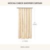 MACKENZIE-CHILDS Fabric Shower Curtain, Decorative Bathroom Shower Curtain, 72×72, Brown-and-White Mocha Check(Mocha Check)
