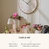 MACKENZIE-CHILDS Heart Pendant Wall Clock, Rustic Home Decor, Pink-and White-Rosy Check