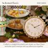 MACKENZIE-CHILDS Heart Pendant Wall Clock, Rustic Home Decor, Pink-and White-Rosy Check