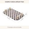 MACKENZIE-CHILDS Jewelry Tray with Handles, Decorative Trinket Tray, Black-and-White Courtly Check