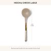 MACKENZIE-CHILDS Ladle, Kitchen Ladle Spoon for Cooking, Pink-and-White Rosy Check(Mocha Check)
