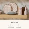 MACKENZIE-CHILDS Set of 2 Ceramic Farmhouse Canisters, Kitchen Storage Containers with Lids, 26-Ounce Capacity Each, Brown-and-White Mocha Check(Rosy Check)