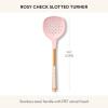 MACKENZIE-CHILDS Slotted Turner, Stainless-Steel Turner for Cooking, Pink-and-White Rosy Check(Rosy Check)