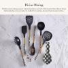 MACKENZIE-CHILDS Spoon, Kitchen Spoon for Cooking or Serving, Pink-and-White Rosy Check(Courtly Check)