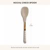MACKENZIE-CHILDS Spoon, Kitchen Spoon for Cooking or Serving, Pink-and-White Rosy Check(Mocha Check)