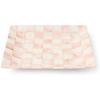 MACKENZIE-CHILDS Capiz Catchall Tray, Decorative Trinket Dish, Black-and-White Courtly Check(Pink)