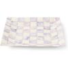 MACKENZIE-CHILDS Capiz Catchall Tray, Decorative Trinket Dish, Black-and-White Courtly Check(Violet Check)