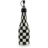 MACKENZIE-CHILDS Ceramic Farmhouse Oil Cruet, Ceramic Oil-Dispenser Bottle, Brown-and-White Mocha Check(Courtly Check)