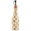 MACKENZIE-CHILDS Ceramic Farmhouse Oil Cruet, Ceramic Oil-Dispenser Bottle, Brown-and-White Mocha Check(Mocha Check)