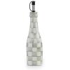 MACKENZIE-CHILDS Ceramic Farmhouse Oil Cruet, Ceramic Oil-Dispenser Bottle, Brown-and-White Mocha Check(Sterling Check)