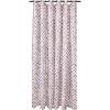 MACKENZIE-CHILDS Fabric Shower Curtain, Decorative Bathroom Shower Curtain, 72×72, Brown-and-White Mocha Check(Violet Check)