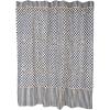 MACKENZIE-CHILDS Fabric Shower Curtain, Decorative Bathroom Shower Curtain, 72×72, Brown-and-White Mocha Check(White Courtly Check)