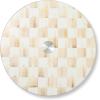 MACKENZIE-CHILDS Glass Lazy Susan, Round Rotating Serving Board, Brown-and-White Mocha Check(Mocha Check)