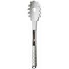 MACKENZIE-CHILDS Pasta Spoon, Stainless-Steel Slotted Spoon for Cooking, Pink-and-White Rosy Check(Sterling Check)