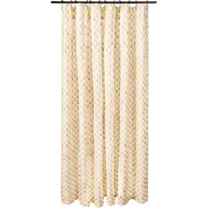 MACKENZIE-CHILDS Fabric Shower Curtain, Decorative Bathroom Shower Curtain, 72×72, Brown-and-White Mocha Check(Mocha Check)