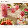 MACKENZIE-CHILDS Set of 4 Acrylic Water Goblets, Stemmed Water Glasses, 13.5 Ounces, Blue Check(Pink Check)