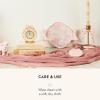 MACKENZIE-CHILDS Desk Clock, Retro Analog Clock for Room Decor, Pink-and-White It’s All About The Bow