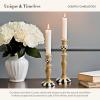MACKENZIE-CHILDS Set of 2 Courtly Candlesticks, Cute Black-and-White Candle-Holder Decor