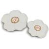 MACKENZIE-CHILDS Set of 2 Resin Trinket Dishes, Decorative Trays and Jewelry Holders, Pink-and-White Rosy Flower
